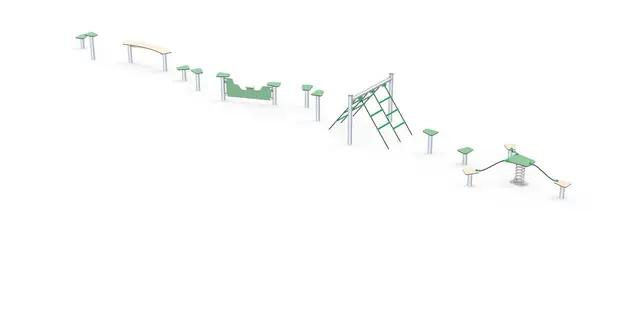 Balansebane rett L1100 x B150 x H100 cm 