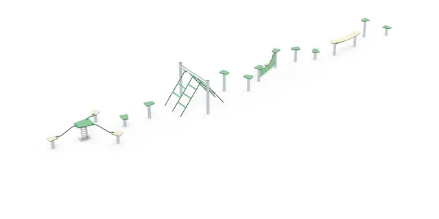 Balansebane rett L1100 x B150 x H100 cm 