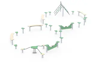 Balansebane åttetall L880 x B400 x H100 cm