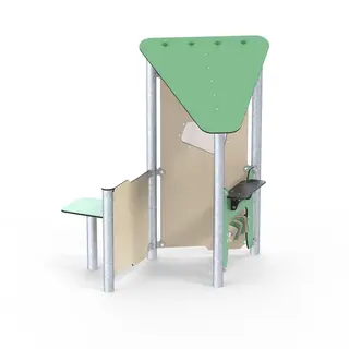 Bibi lekehus med lekepanel og bord L162 x B92 x H172 cm