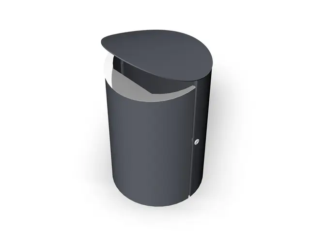 Kita avfallsdunk 60 l grå RAL7024 Ø40 x H72 cm 