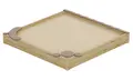 Prime Aino sandkasse mist L268 x B263 x H46 cm