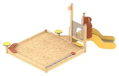 Lappset Prime sandkasse og sklie Oiva