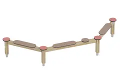 Prime trippel balansebom ember L355 x B115 x H56 cm