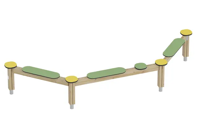 Prime trippel balansebom meadow L355 x B115 x H56 cm 