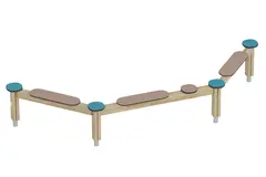 Prime trippel balansebom snow L355 x B115 x H56 cm