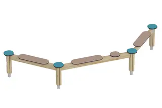 Prime trippel balansebom snow L355 x B115 x H56 cm