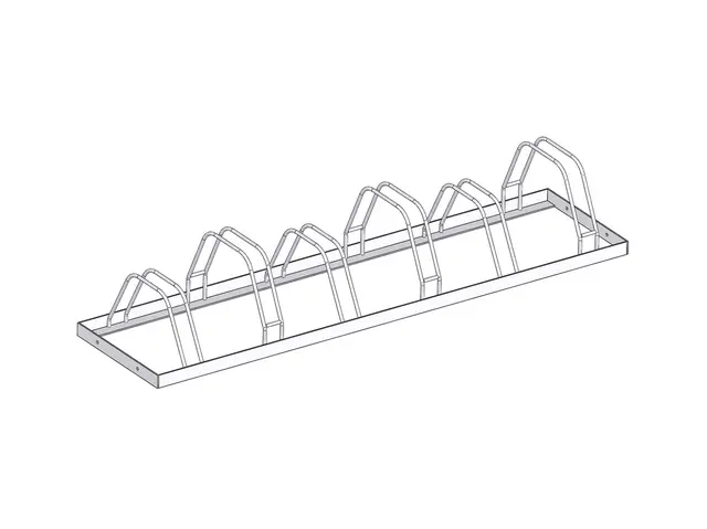 Sykkelstativ for 6 sykler L200 x B50 x H35 cm 