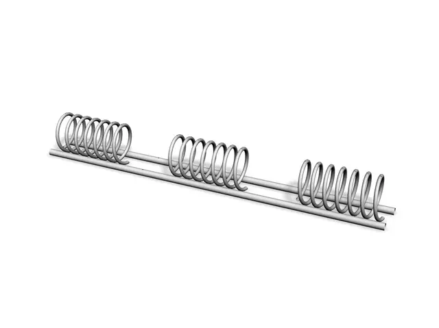 Sykkelstativ spiral  for 6-10 sykler L230 x B27 x H28 cm 