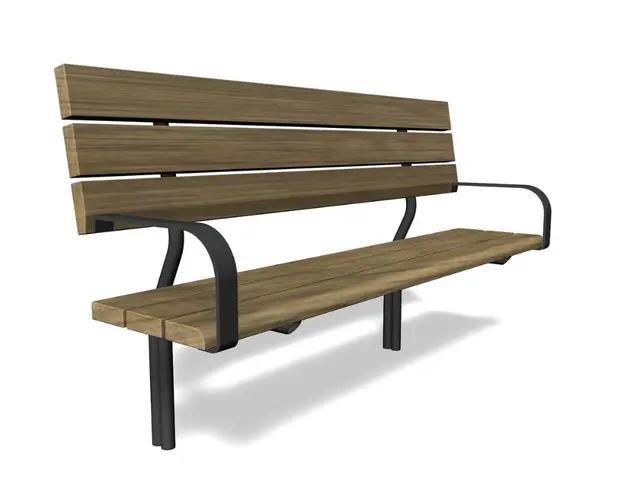 Scandinavia Senior parkbenk med armlene L180 x B54 x H100 cm 