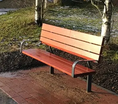 Scandinavia Senior parkbenk med armlene L180 x B54 x H100 cm 