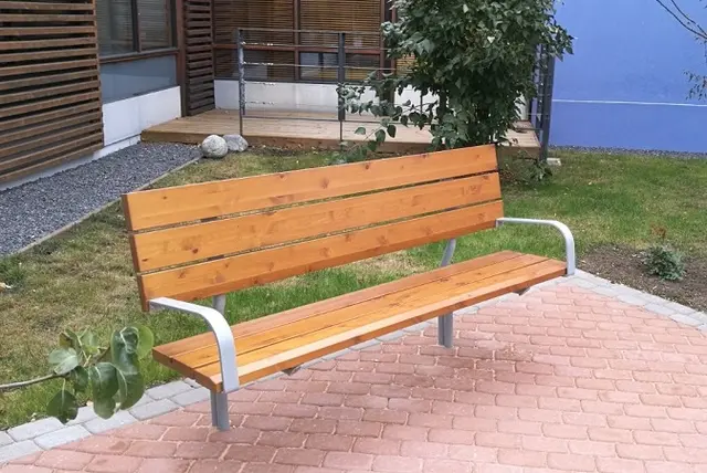 Scandinavia Senior parkbenk med armlene L180 x B54 x H100 cm 