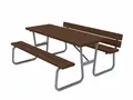 Hansa piknikbord med ryggstøtte en side L230 x B160 x H72 cm