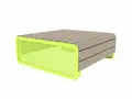 Chillout pallet overflatemontering L123 x B123 x H46,5 cm
