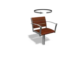 NIFO roterende stol med armlene L66 x B61 x H82 cm