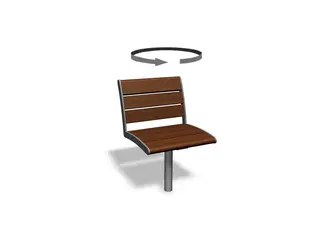 NIFO roterende stol med rygg L53 x B45 x H82 cm