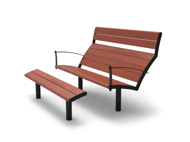 NIFO Easy Solbenk med fotskammel L170 x B131 x H103 cm 