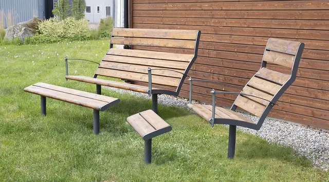 NIFO Easy Solstol med fotskammel L58 x B131 x H103 cm 