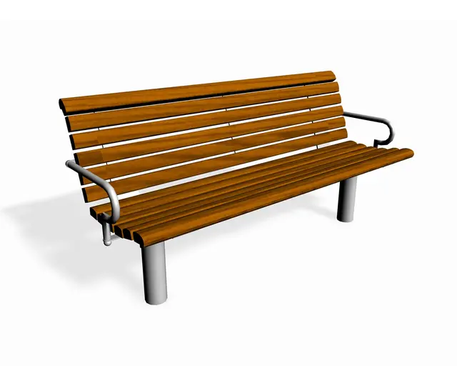 Strøget Benk med armlene - Furu L180 x B68 x H88 cm 