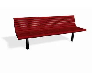 Yarden benk med ryggstøtte L175 x B57 x H81 cm