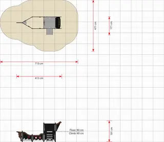 Ofelia, lite piratskip L413 x B171 x H191 cm