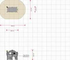 Hulen L263 x B120 x H222 cm
