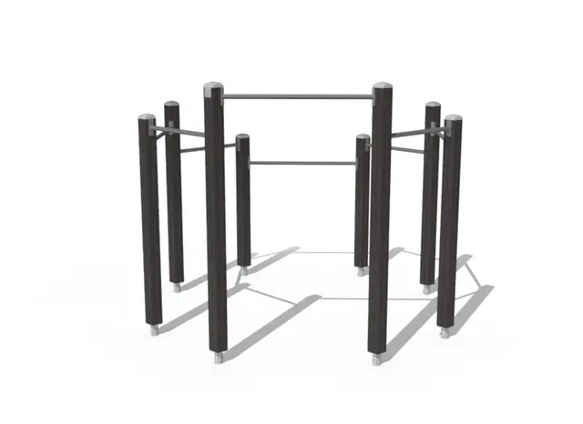 Finno Kolbøttestativ i sirkel L249 x B249 x H201 cm 