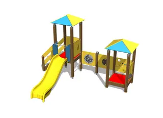 ABC lekeapparat Lille Lisa med sklie L289 x B401 x H289 cm