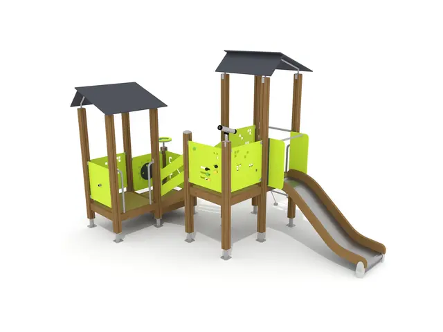 Finno lekeapparat med sklie L427 x B307 x H290 cm 