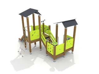 Finno lekeapparat med sklie L427 x B307 x H290 cm