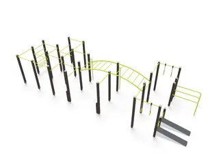 Street workout XL brun/lime