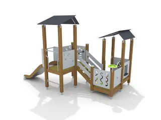 Finno lekeapparat Lite med sklie L427 x B250 x H285 cm