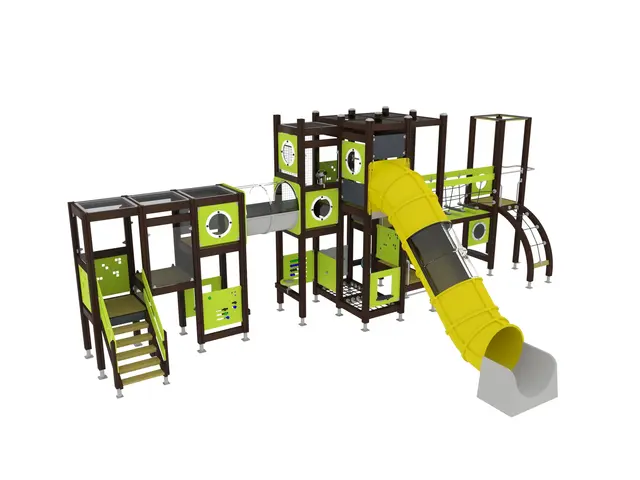 Finno leketårn med tunell sklie 