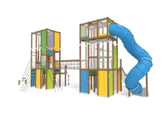 Klatret&#229;rn med tunell-sklier L1295 x B882 x H554 cm