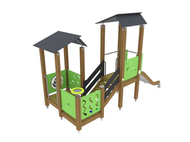 Finno lekeapparat Lite med sklie L427 x B190 x H285 cm 