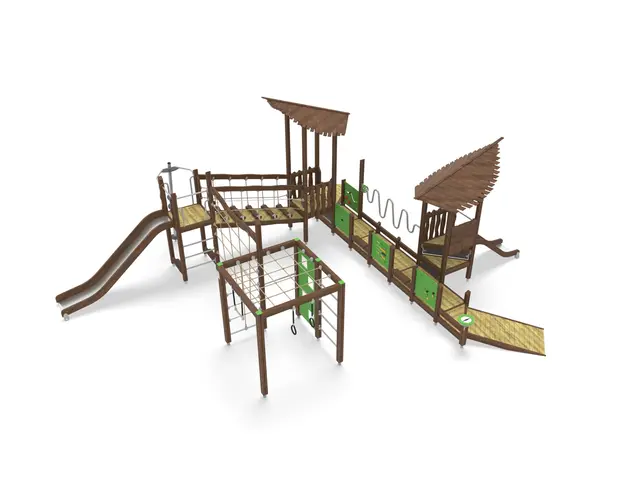 Flora leke- og klatresystem L872 x B991 x H382 cm 