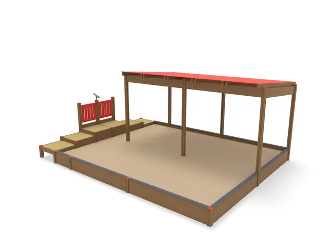 Finno Sandkasse med tak L480 x B560 x H cm 