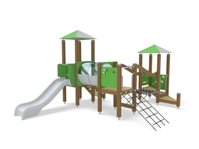 Finno lekeapparat med sklie L407 x B536 x H258 cm 
