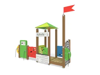 Finno lekeapparat kiosk og bensinstasjon L404 x B108 x H278 cm