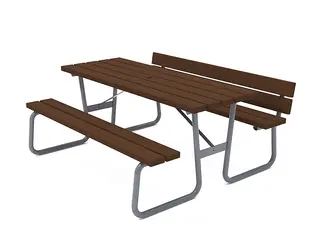 Hansa piknikbord med ryggstøtte en side L170 X B159 x H88 cm