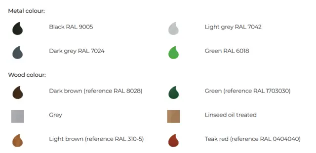 Hansa piknikbord med ryggstøtte en side L170 X B159 x H88 cm 