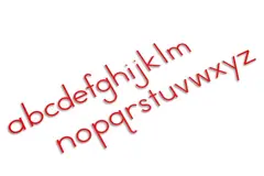 Medium Movable Alphabet: Print. Red