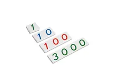 Plastic Number Cards: Small. 1-3000