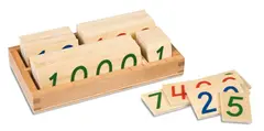 Wooden Number Cards: Small 1-9000