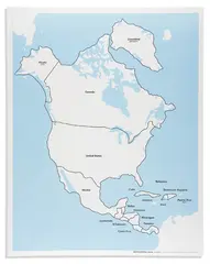 North America Control Map: Labeled