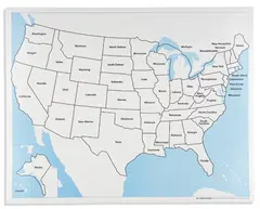 United States Control Map: Labeled
