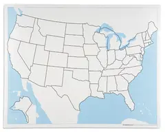United States Control Map: Unlabeled