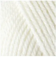 Akrylgarn hvit 50 g