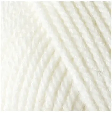 Akrylgarn hvit 50 g 