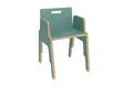 Frigg stablebar stol m. armlener s.grønn B34 x D30 x H33 cm